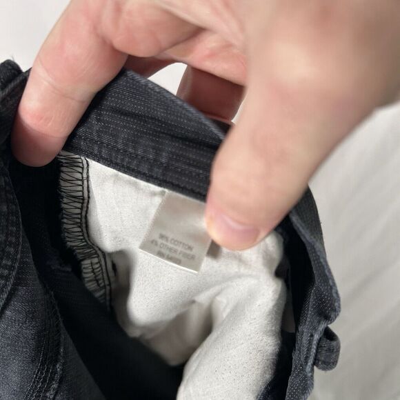 Banana Republic Pants Men's 32x32 Black Straight Fit Mid Rise Cotton Blend - Picture 9 of 10